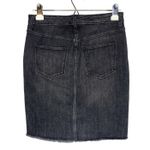 Universal Threads Universal Thread Denim Pencil Skirt Size 2/26R Raw Fringe Hem Black Casual Chic Photo 8