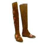 Ash Jess Russet Suede Over the Knee Boots Floral Embroidery Flat Riding EU 40 Photo 12