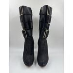 Herve Leger Herver Leger Runway High Heel Boots Suede/Leather Black 35.5 EU 5 US Photo 1