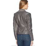 BLANK NYC  | Small | Gray Faux Leather Suede Cropped Moto Style Jacket Photo 4