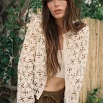 ZARA NEW 2025 SEQUIN Macrame Cream Crochet Jacket Photo 1