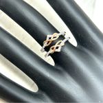 14K white gold, rose gold, diamond ring enhancer/open work ring, *size 6, 3.8g Multiple Photo 10