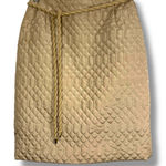 Strenesse Gabriele Strehle Quilted Rope Belt Skirt Tan Size 6 Photo 0