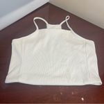 The North Face  Women Ribbed White Ivory  Halter Sports Gym Top Bra Sz XL Photo 2