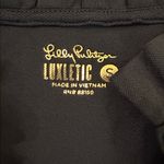 Lilly Pulitzer  Luxletic Frida black onyx flower polo shirt short sleeve UPF 50 Photo 4