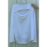 Athleta  Solid White Longsleeved‎ Pullover Shirt Active Athletic Large Tall LT Photo 1
