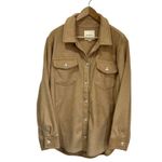 Thread & Supply Polar Fleece Shirt Jacket Shacket Beige Cozy Size M Tan Size M Photo 1