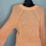 Free People Electric City Tangerine Crewneck Knit Crochet Sweater Size XS Photo 5