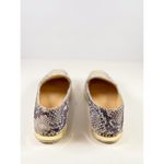 Stuart Weitzman Shoes Gray Catalan Snakeskin Embossed Espadrilles Loafer US 7 M Photo 3