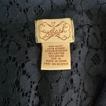 Eyelash Couture Navy Sheer Lace Tailored Fit Single Button Blazer Size Photo 5