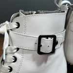 Seven Dials  Simpson combat boots sz 9.5M zip side lace up buckle studded details Photo 8