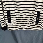 Kate Spade : Black & White Striped Boatneck Nautical Sweater- Silver Tone- S Photo 5
