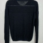 Bear Dance Loose Knit Black Crewneck Sweater Sz S Photo 0