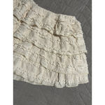 Beaudrm White Flounce Tiered Lace Skort Size M Shorts Skirt Stretch Bloomers NWT Size M Photo 1