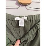 Chico's  Olive Green Wide Leg Pants Womens Size 1 Bow Detail Elastic Waist Photo 2