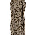 Aerie Women M Modal Leopard Print V-Neck Strappy Casual Beachy Midi Slip Dress Photo 5
