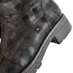 Gabor Plaid Black/Gray Metallic Combat Ankle Boots, UK 6/US 8.5 Black Photo 13