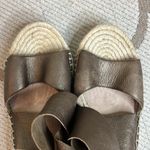 Eileen Fisher  Willow Bronze Wedge Espadrille Leather Sandals Open Toe Photo 7