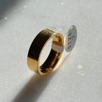Minimalist Band Ring, Gold Band Ring, Stacking Ring Gold Photo 0