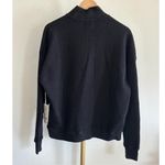 Mate the Label Organic Waffle Collared Half-Zip Sweatshirt in Jet Black, Size XS Photo 9