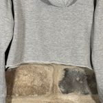 Beach Patrol Top Woman's Small Cropped Gray California Embroidered Hooded Photo 7