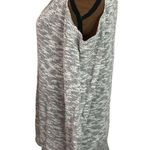 LNA cold shoulder marl textured long sleeve top in grey made in USA size M Photo 3