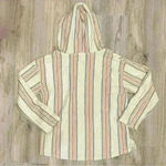 Southern Spirit Striped Beach Vacation Comfy Hoodie Poncho Sweatshirt Size S White Photo 5