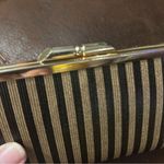 Vintage y2k gold metallic sparkle clutch wallet kisslock evening regency core Black Photo 3