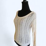 American Eagle  cream crochet sweater Size XS Photo 4