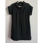 J. Crew Women’s Dress Size Small Black Crinkle Popover Collar Gauzy Relaxed Photo 7