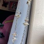 Women’s Beachy natural sea shell statement long necklace Silver Photo 1