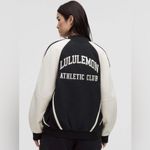 Lululemon  NWT Scuba Oversized Collegiate Jacket Graphic Black Ivory Size XS S Photo 2