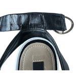 White House | Black Market Ashton Leather Ankle Strap Wedge Heel Sandals Chain 9 Photo 15