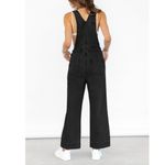 NWT Cicy Bell Black Bib Denim Overalls Loose Fit Wide Leg Jumpsuit, Large Size undefined Photo 3