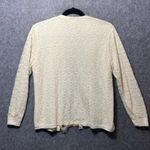 Vintage Danella Orlon Lace Overlay Cardigan Sweater Ivory Ribbon Hem Size undefined Photo 7