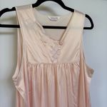 Vanity Fair Vintage Peach Silky Slip Dress Sleeveless Dainty Floral Flowy Medium Photo 1