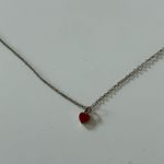 Brandy Melville  Gold Red Heart Necklace Photo 0