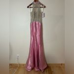 La Femme by GiGi 24562 light pink satin beaded mermaid gown NEW 0 Photo 11