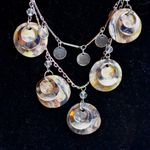 Source Unknown Vintage Mother Of Pearl Silver Tone Link Chain Double Layer Like New Necklace Photo 1