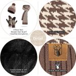 Womens Winter Beanie Hat Scarf and Gloves Set Skull Cap Neck Scarves Touchscreen Gloves for Men with Fleece Lined Photo 3