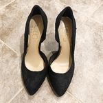 BCBG Paris D’Orsay slip on solid black lace floral heels size… Size 6 Photo 4