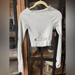 FP Movement Cut It Out Long Sleeve Top free people ribbed tee workout cropped White Photo 3