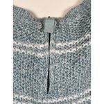 Talbots ‎ Sweater XL Petite Light Teal Blue Striped  Top Pullover Zip Back Cotton Photo 5
