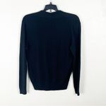 J.Jill Black Silk Wool Blend Deep V-Neck Long Sleeves Sweater, Size Small Photo 1