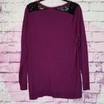 Torrid  LACE INSET SWEATER DARK PURPLE BLACK 2 Photo 1