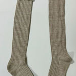 Muklucks Muk Luks Beige Tan Knit Knee-High Buckle Winter Boots Socks Hosiery Lingerie ✨ Photo 0