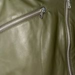 Wild Fable NWT  Women's Faux Leather Moto Mini Skirt Olive Green Size 2 Photo 4