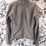 Vince Drape Suede Leather Jacket in Grey Photo 4