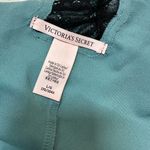 Victoria's Secret Teal Satin slip dress with Black Lace Photo 3