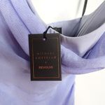 Michael Costello x Revolve India Periwinkle Blue Ruched Strapless Midi Dress Photo 7